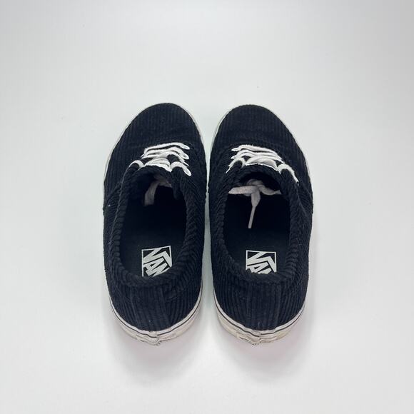 Vans Off The Wall Black Corduroy Athletic Skate Shoes Sneakers Women's Size 7.5 - Picture 7 of 10